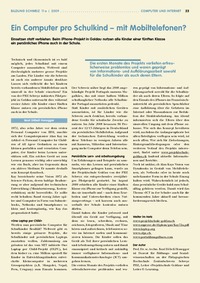 Artikel in Bildung Schweiz