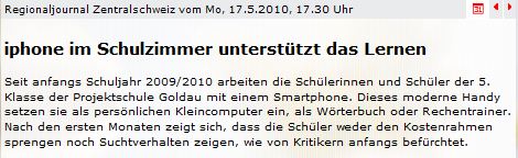 regionaljournal-iphone-bericht
